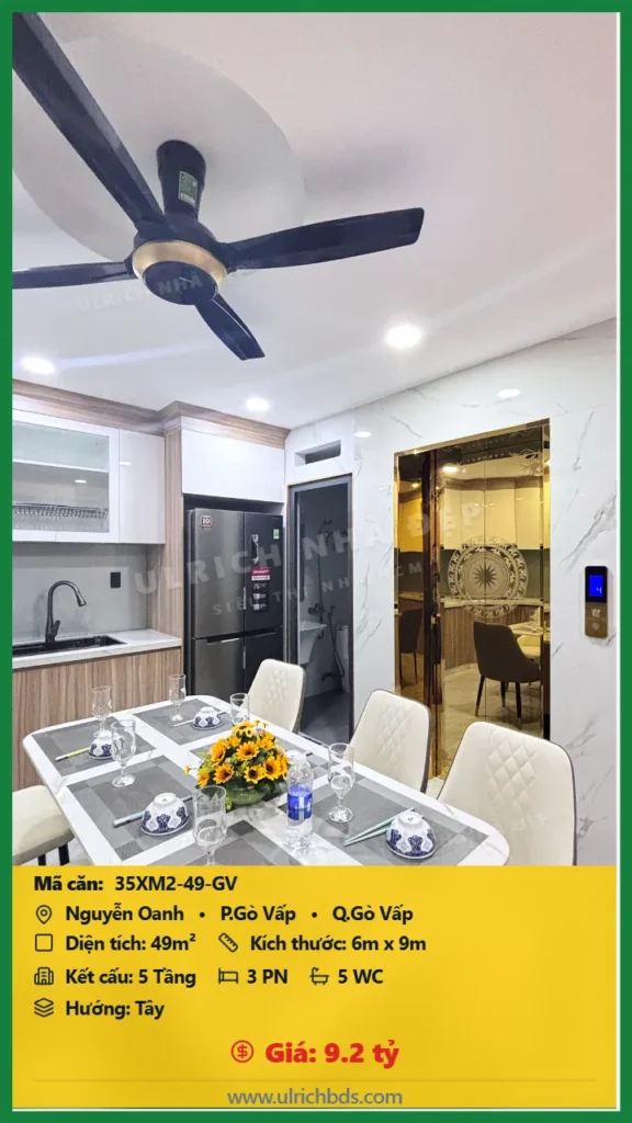 Nhà xây mới 2026 Nguyễn Oanh 6x9m giá 9.2 tỷ - 35XM2-49-GV