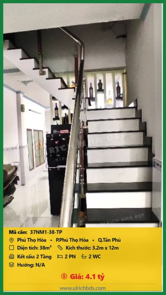 Bán Nhà mới 38m2 đường Phú Thọ Hòa Tân Phú giá 4.1 tỷ