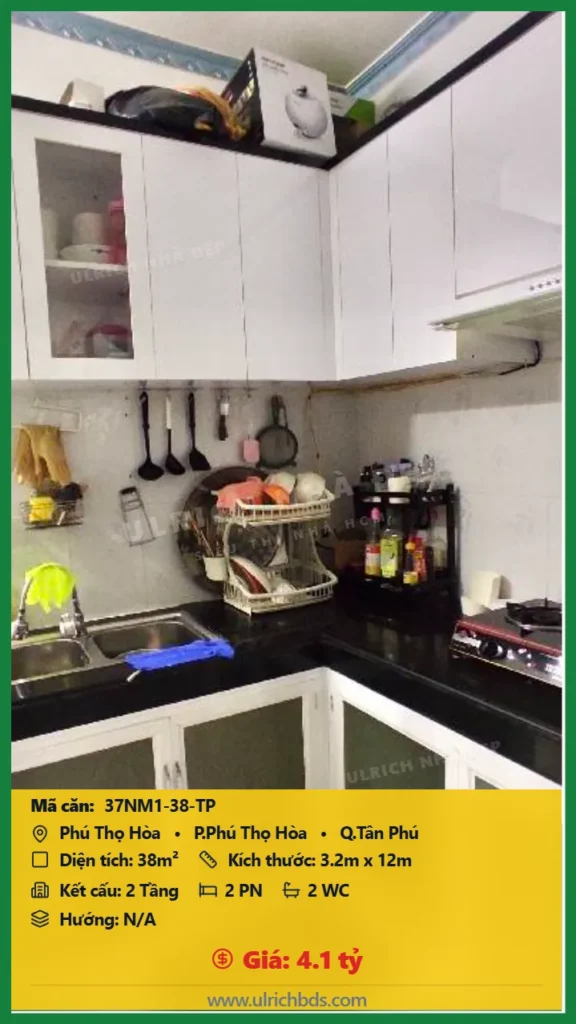 Bán Nhà mới 38m2 đường Phú Thọ Hòa Tân Phú giá 4.1 tỷ