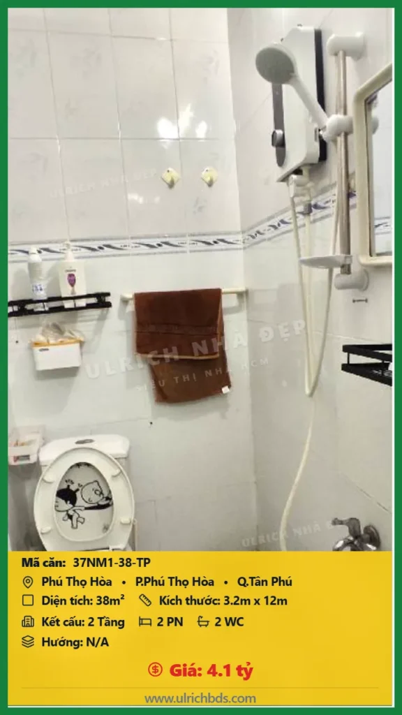 Bán Nhà mới 38m2 đường Phú Thọ Hòa Tân Phú giá 4.1 tỷ