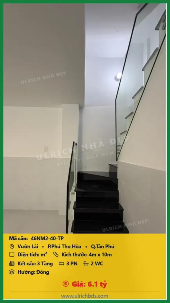 Bán Nhà mới - Ở ngay m2 đường Vườn Lài Tân Phú giá 6.1 tỷ