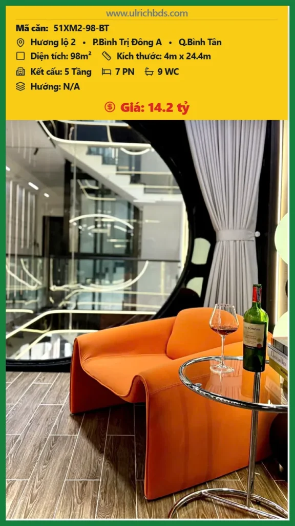 SIÊU PHẨM NHÀ ĐẸP - FULL NỘI THẤT CAO CẤP - HẺM 12M Ô TÔ TRÁNH - 7PN + THANG MÁY - VÀO Ở NGAY tại Hương lộ 2 Bình Trị Đông A Bình Tân (Ảnh số )