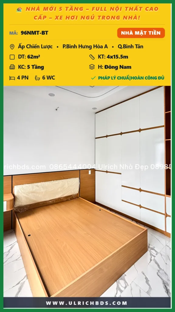 NHÀ MỚI 5 TẦNG – FULL NỘI THẤT CAO CẤP – XE HƠI NGỦ TRONG NHÀ! tại Ấp Chiến Lược Bình Hưng Hòa A Bình Tân (Ảnh số )