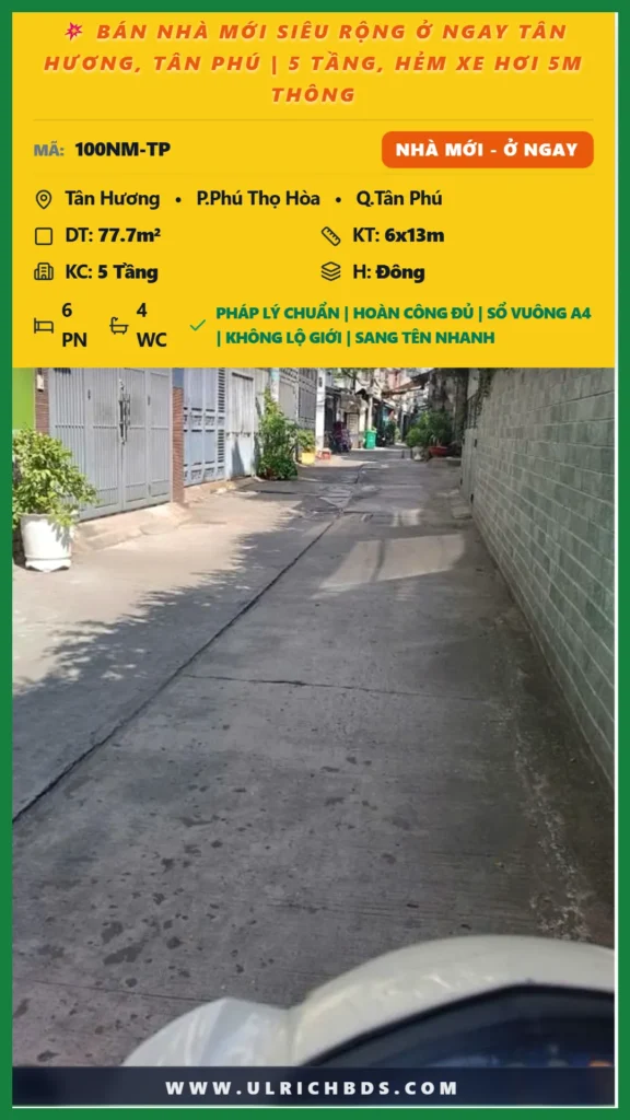 Bán Nhà mới Siêu rộng ở ngay Tân Hương