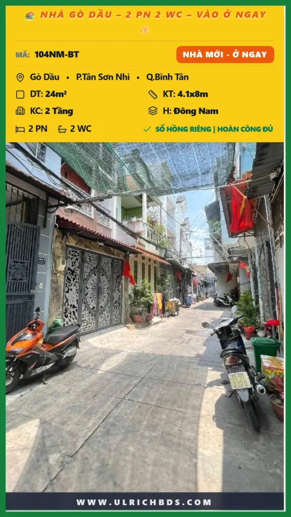 NHÀ GÒ DẦU – 2 PN 2 WC – VÀO Ở NGAY ✨ tại Gò Dầu Tân Sơn Nhì Tân Phú (Ảnh số )