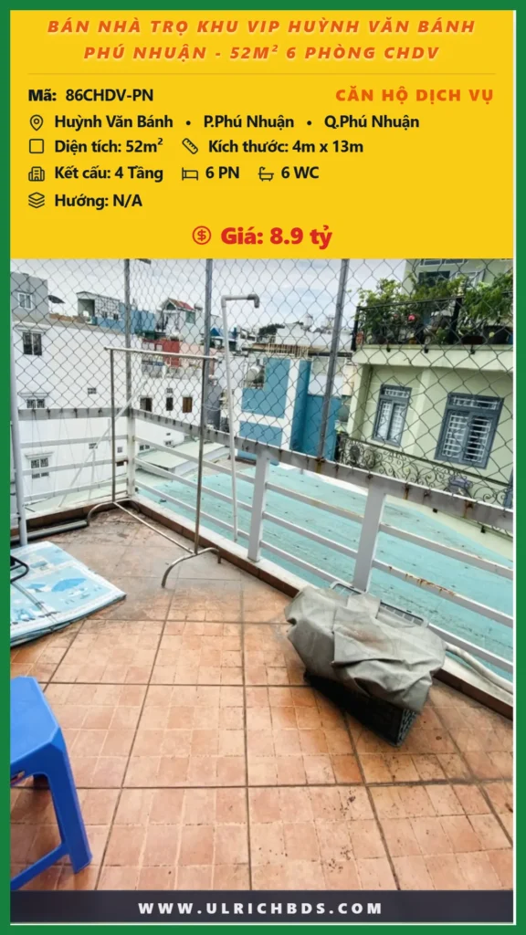 BÁN NHÀ TRỌ KHU VIP HUỲNH VĂN BÁNH PHÚ NHUẬN - 52m² 6 PHÒNG CHDV tại Huỳnh Văn Bánh Phú Nhuận Phú Nhuận (Ảnh số )